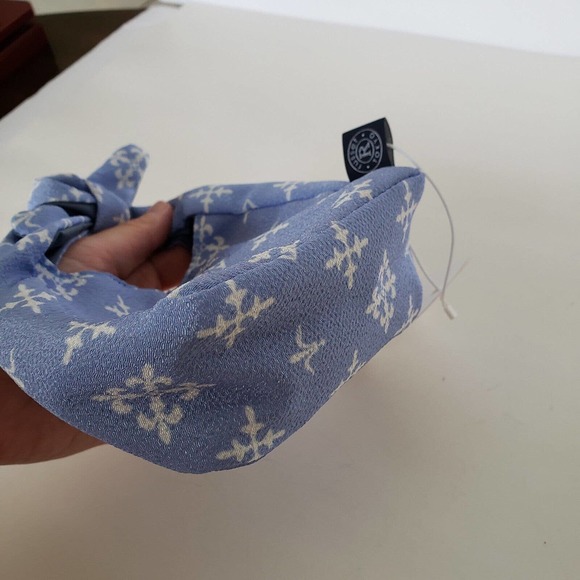 Russet Designer Mini Small Bag Purse Pouch Nylon Blue Monogram New With Dust Bag - Picture 5 of 6